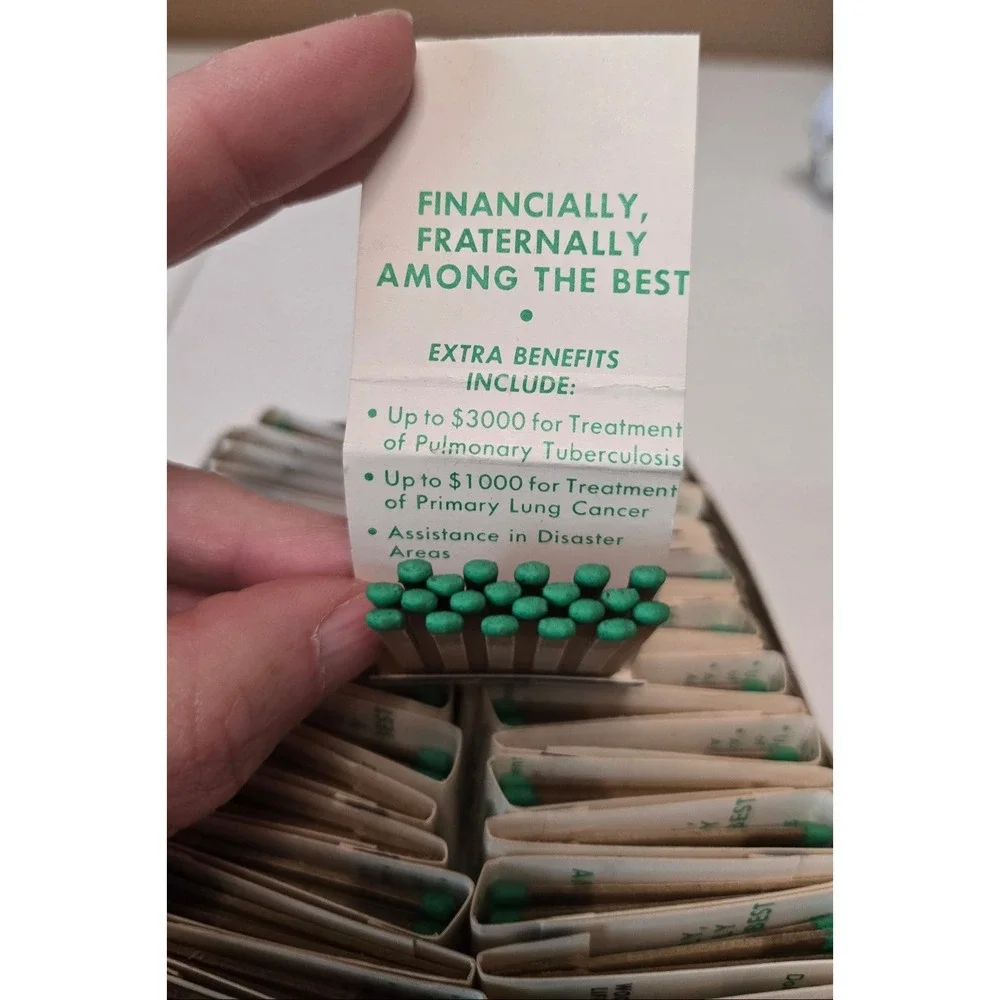 Vintage Woodmen of the World MatMatchbooks lot of 48 Unused WOW‎ Fraternal Order